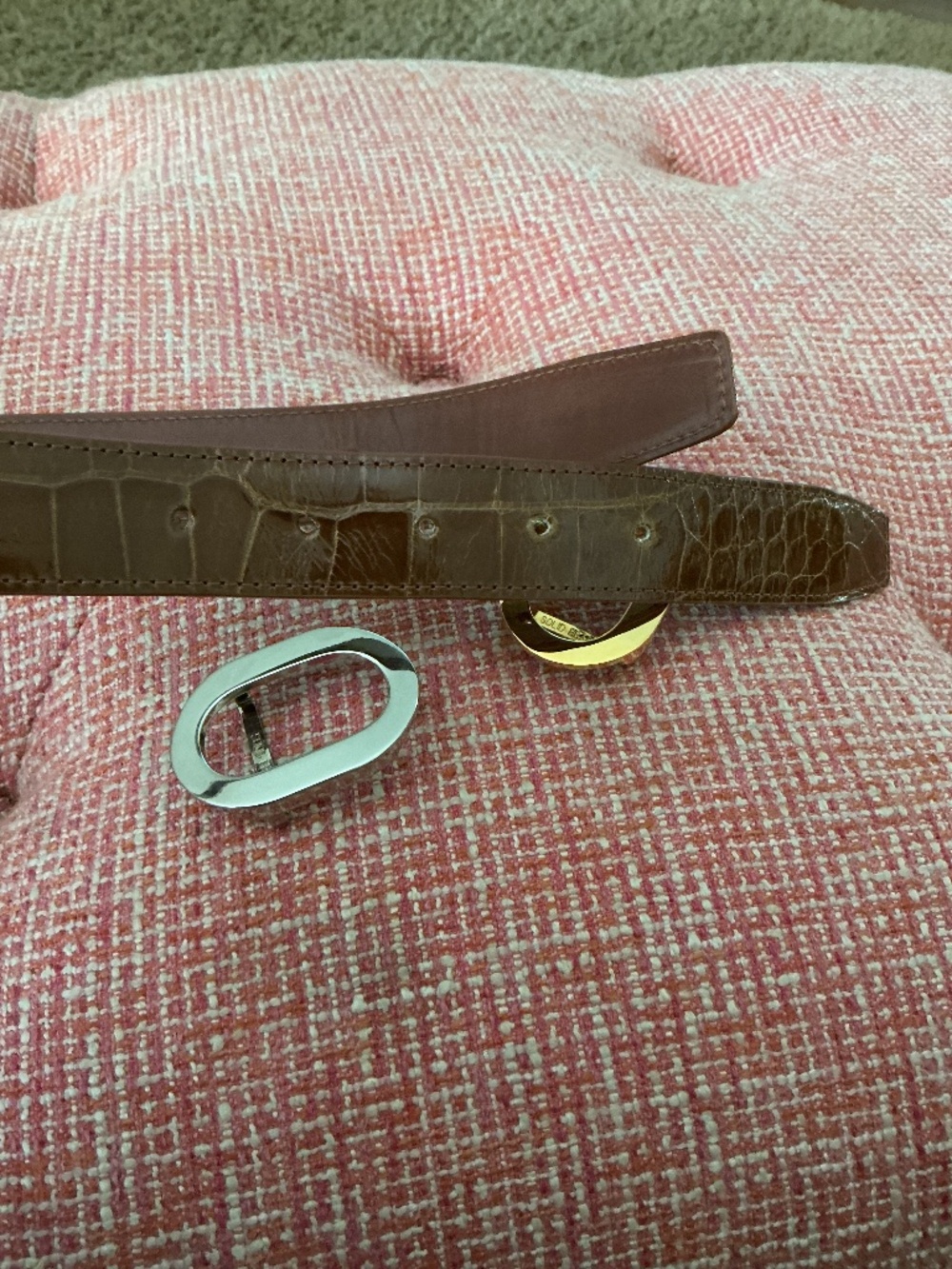 genuine alligator leather size 28 by nigel curtiss with interchangeable buckles